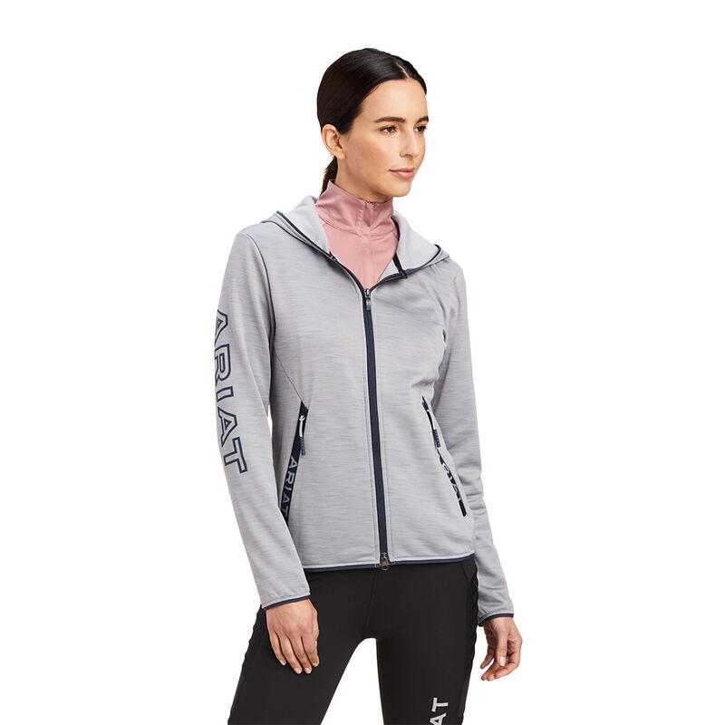 Ariat Hoodie Damen - Byron Full Zip Grau ( VJGLY-4928 )